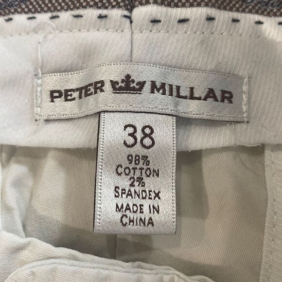 Mens Peter Millar Size 38 Tan Khaki‎ Shorts Inseam 8” - Picture 3 of 6